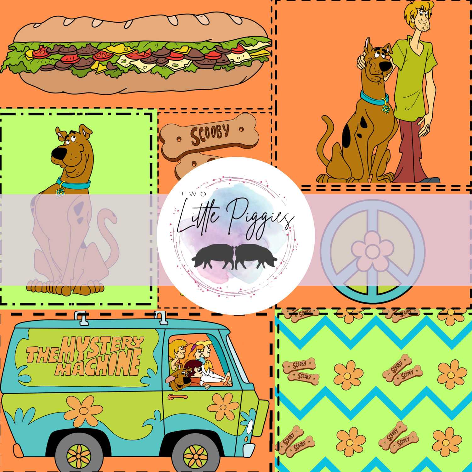 Printed Vinyl - Patchwork - Scooby-Do
