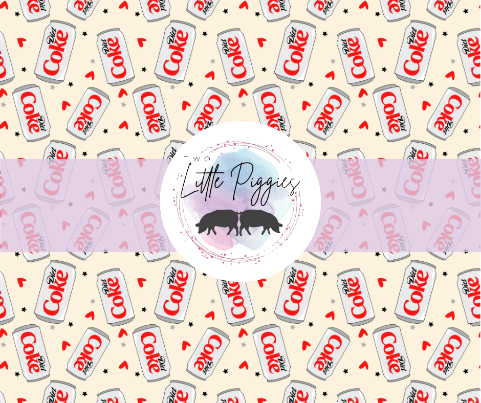 Printed Vinyl - Diet Coke - Cream