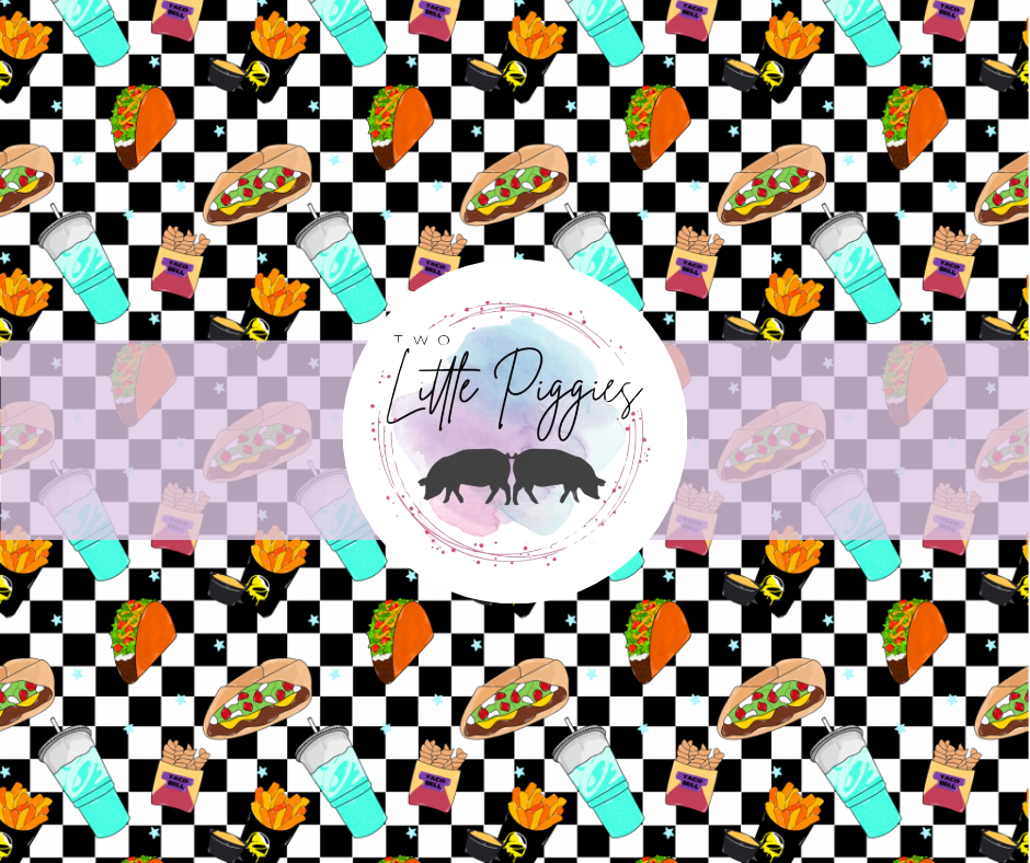 Printed Vinyl - Taco Bell Checkered