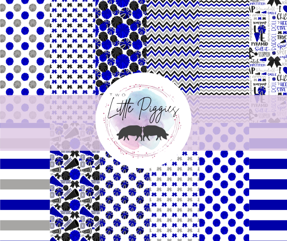 Printed Vinyl - Cheer - Royal Blue