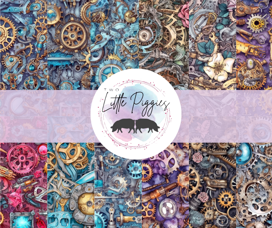 Printed Vinyl - Colorful Steampunk