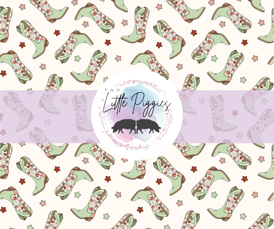 Printed Vinyl - Cottage Core Cowgirl Boots