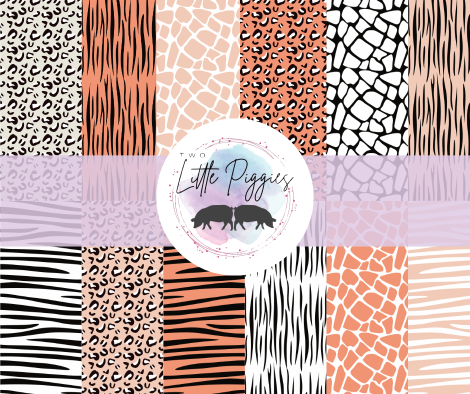 Printed Vinyl - Blush Safari