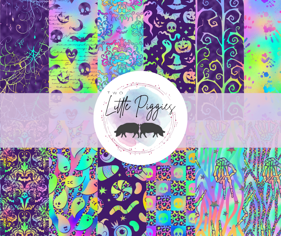 Printed Vinyl - Halloween - Rainbow Halloween