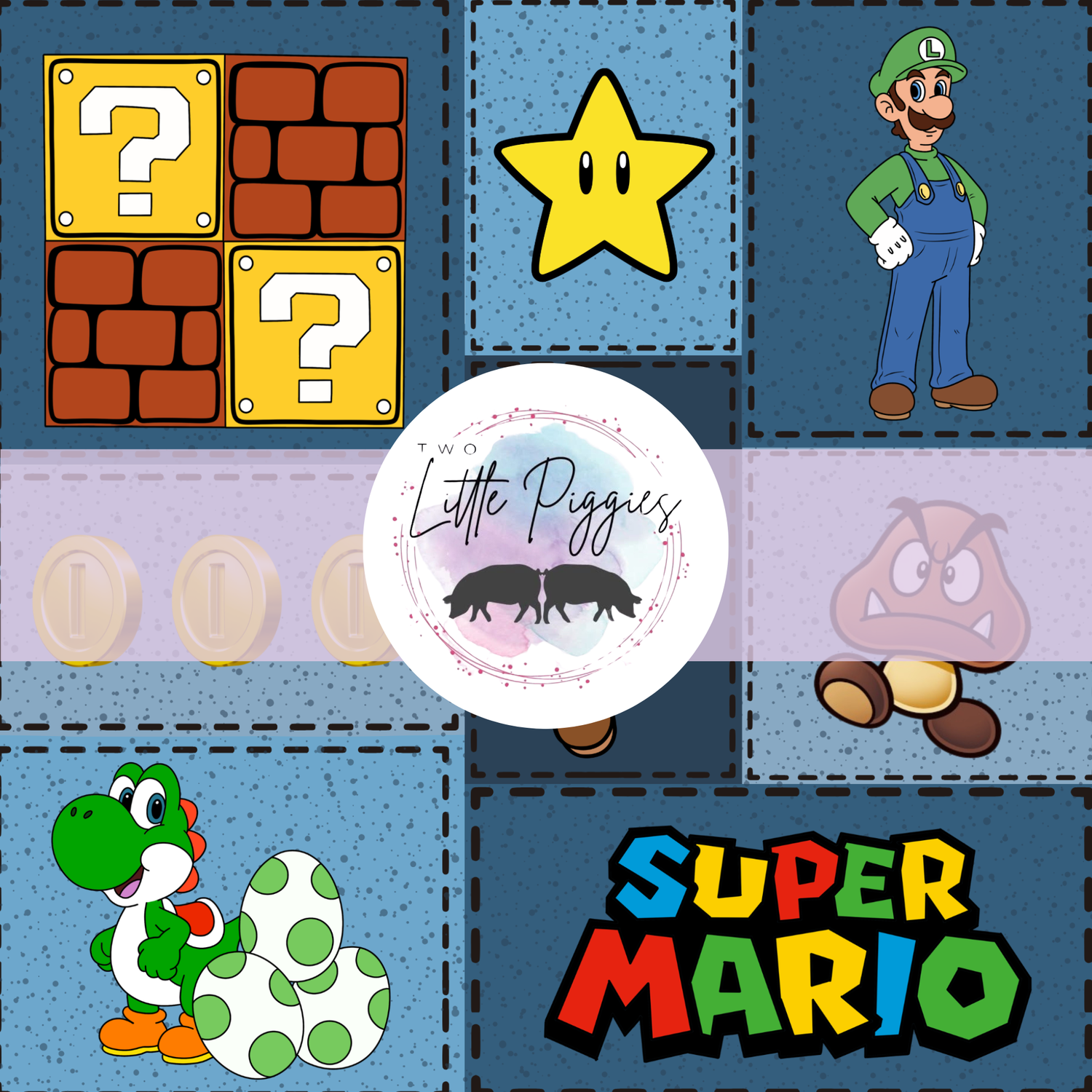 Printed Vinyl - Patchwork - Super Mario