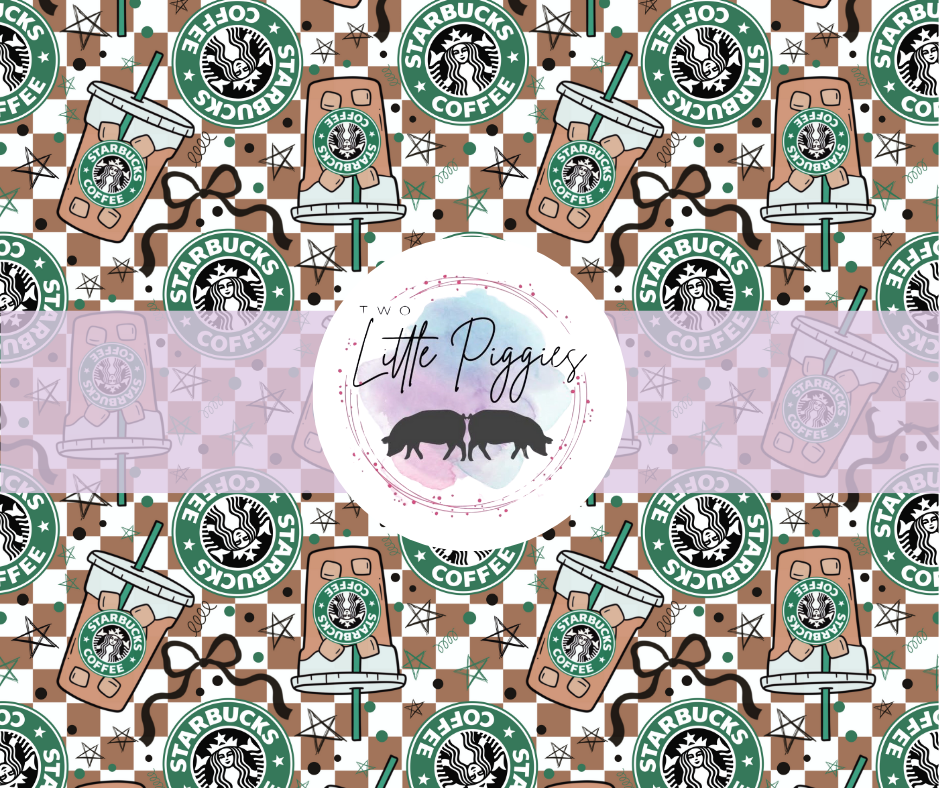 Printed Vinyl - Starbucks Checkered