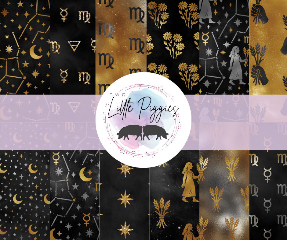 Printed Vinyl - Virgo - Black and Gold