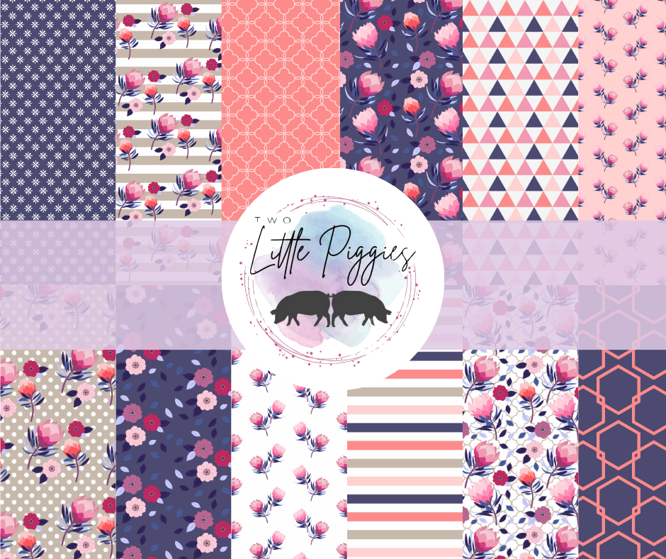 Printed Vinyl - Protea Flowers