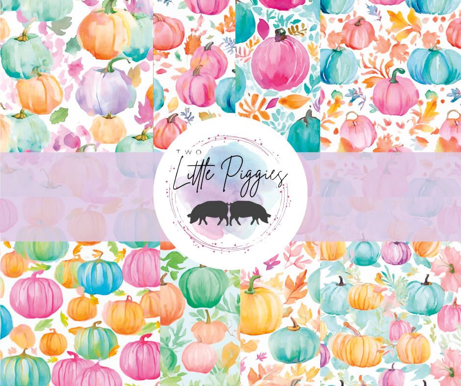 Printed Vinyl - Watercolor Pumpkin