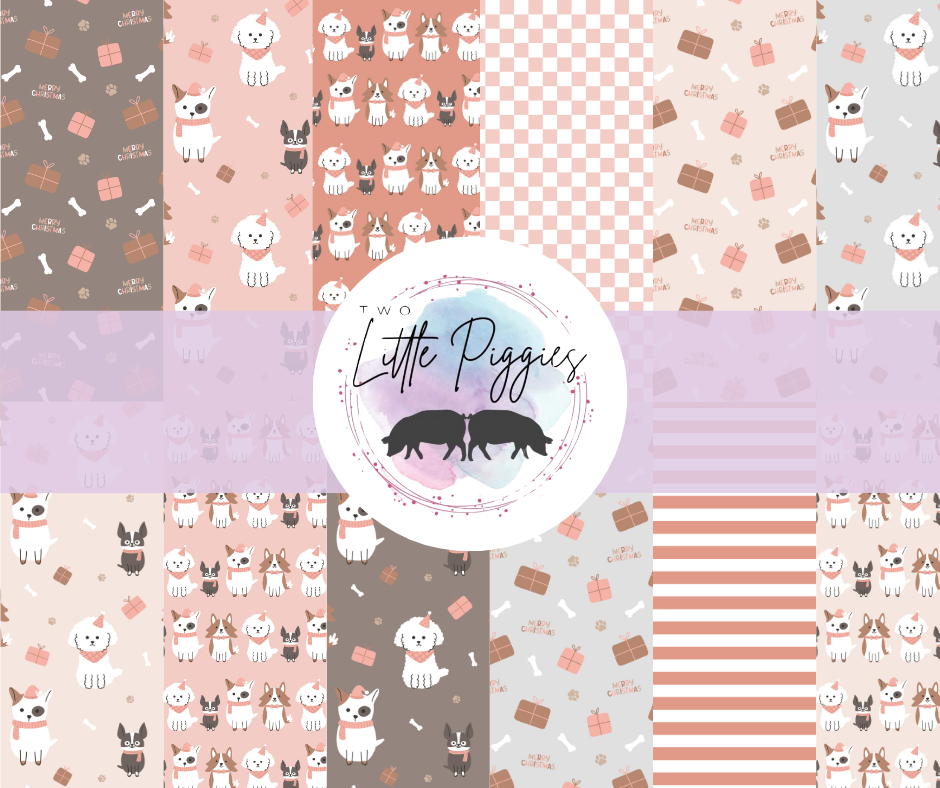 Printed Vinyl - Christmas Pups