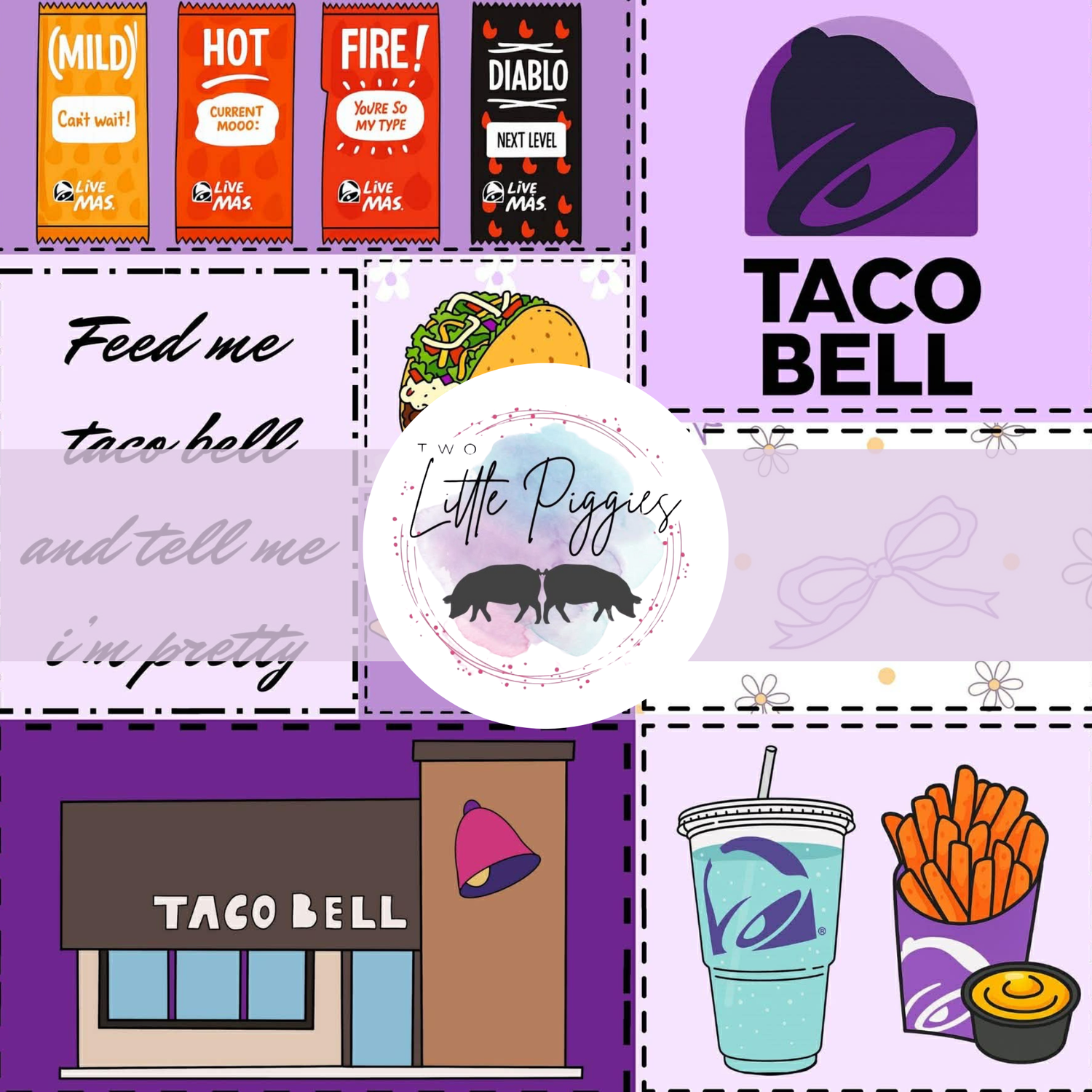 Printed Vinyl - Patchwork - Taco Bell