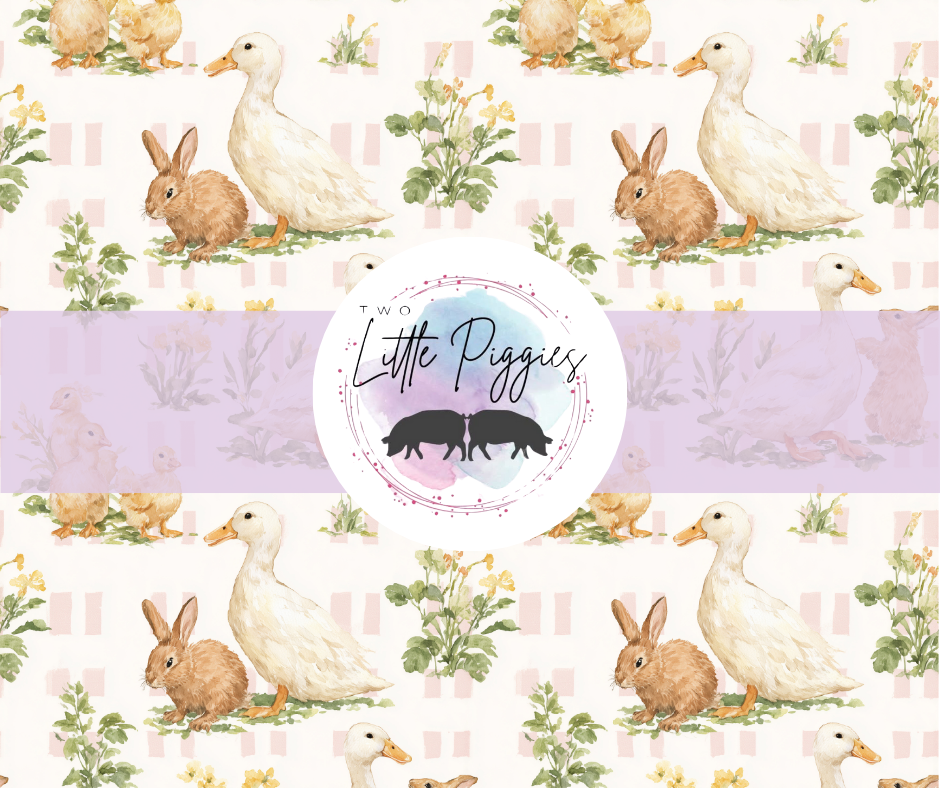 Printed Vinyl - Springtime Animal Doodle