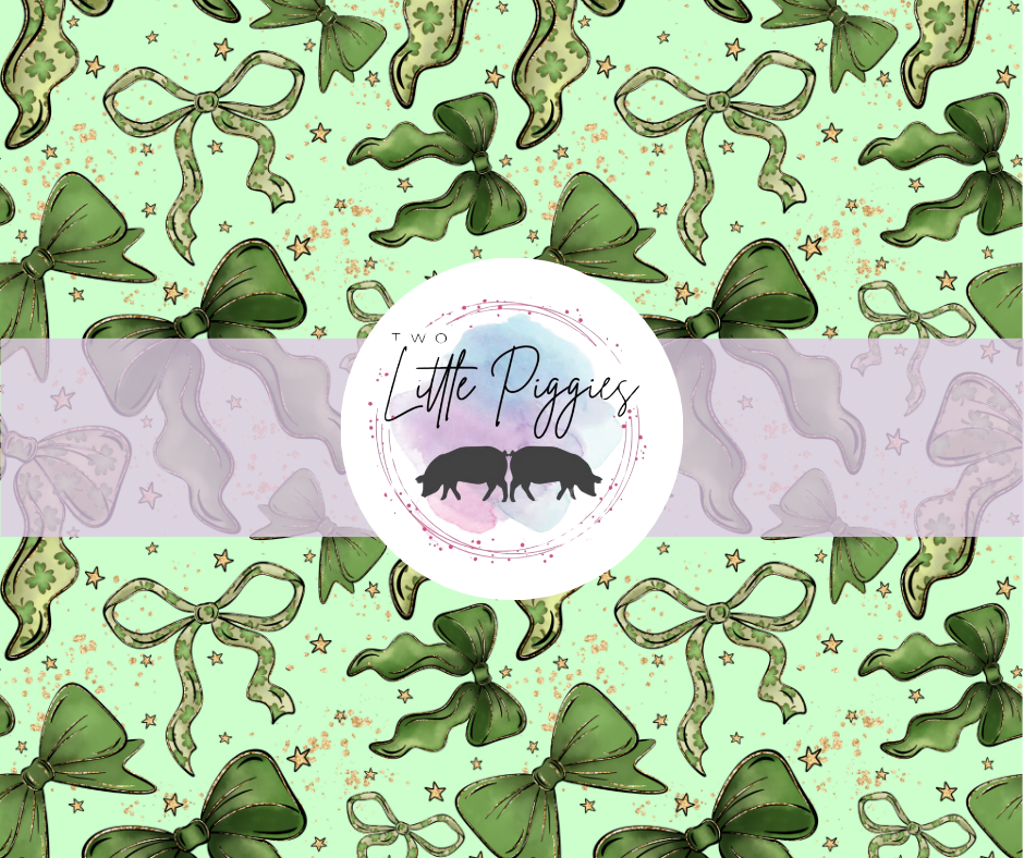 Printed Vinyl - St. Patrick's - Clover Bows