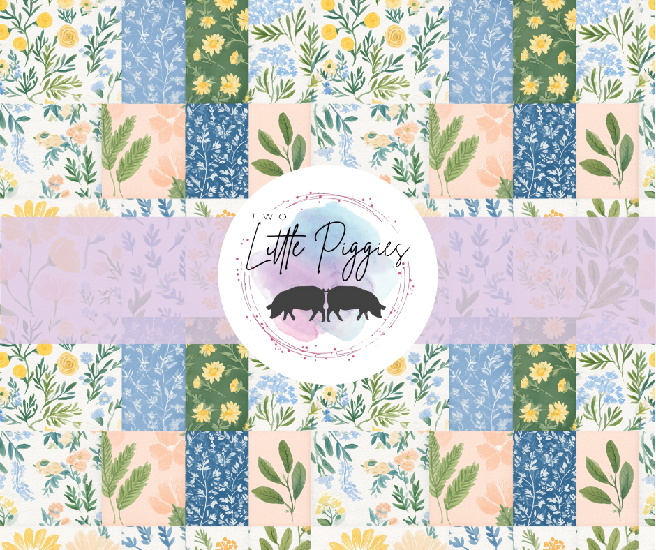 Printed Vinyl - Springtime Patchwork