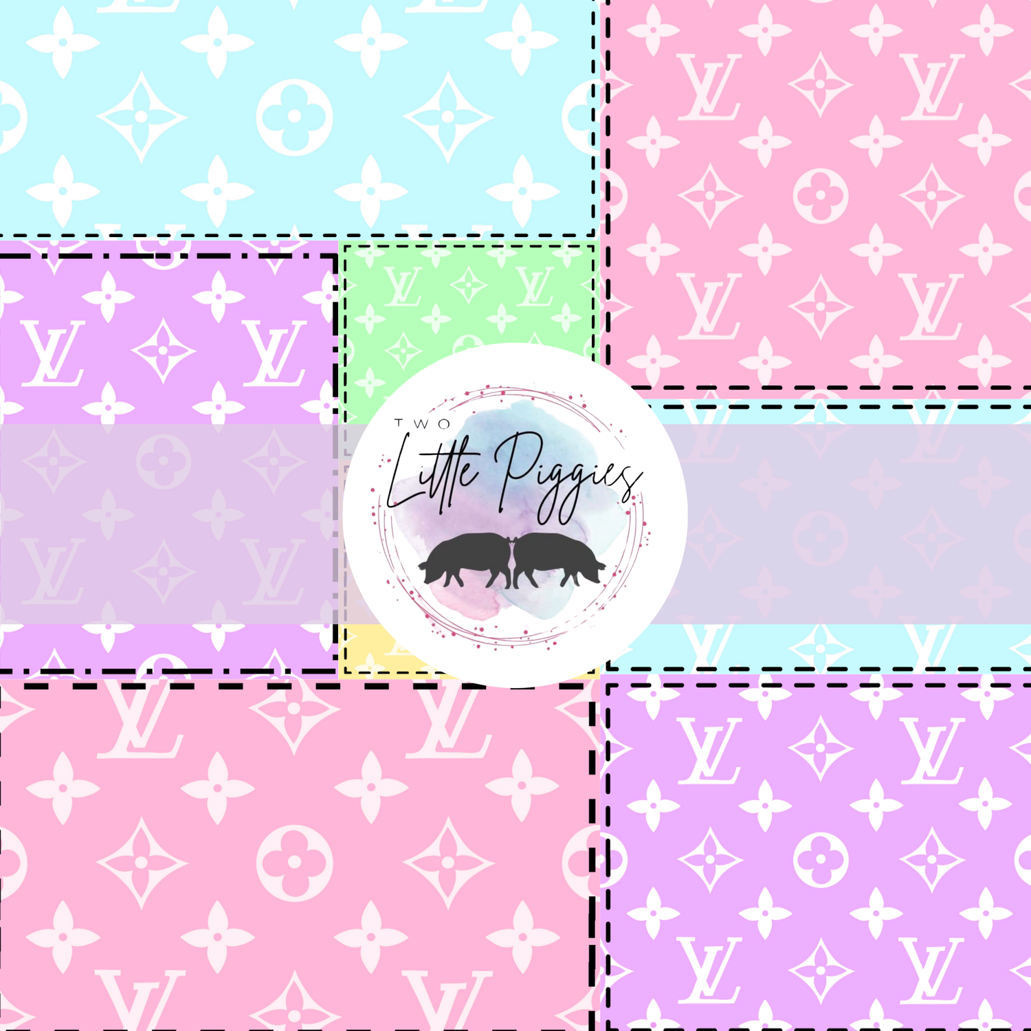 Printed Vinyl -Patchwork - Spring LV