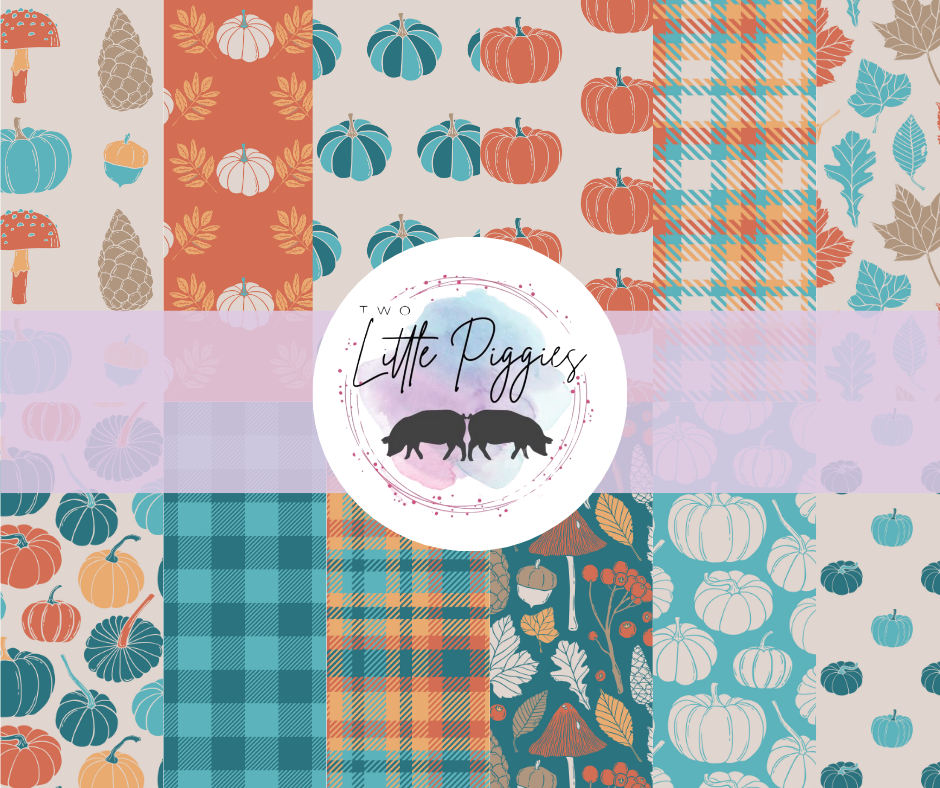 Printed Vinyl - Teal Pumpkin
