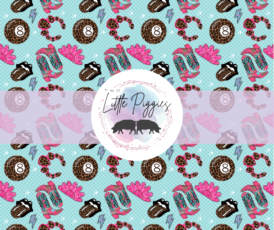 Printed Vinyl - Western Leopard 8 Ball