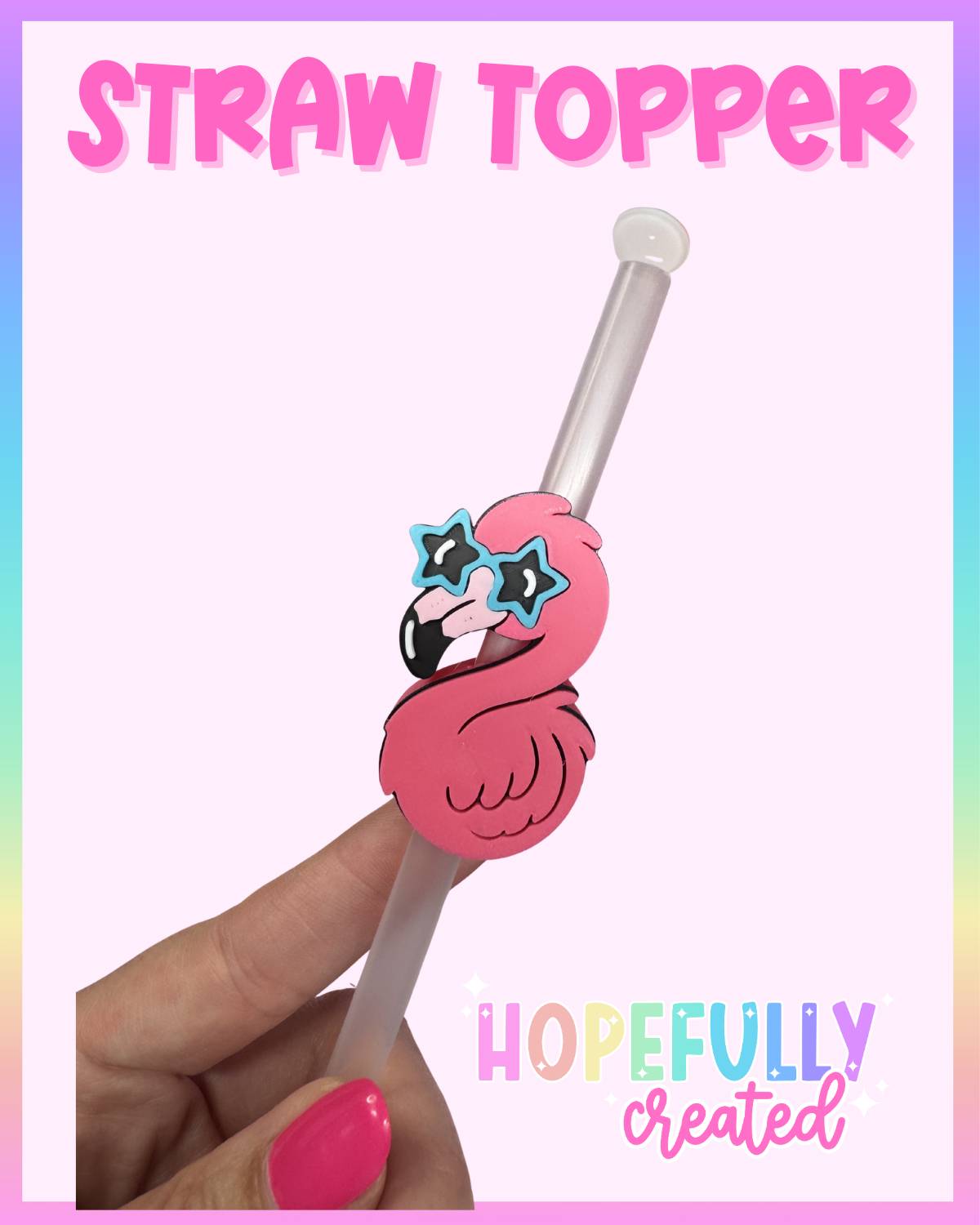 Flamingo Straw Topper