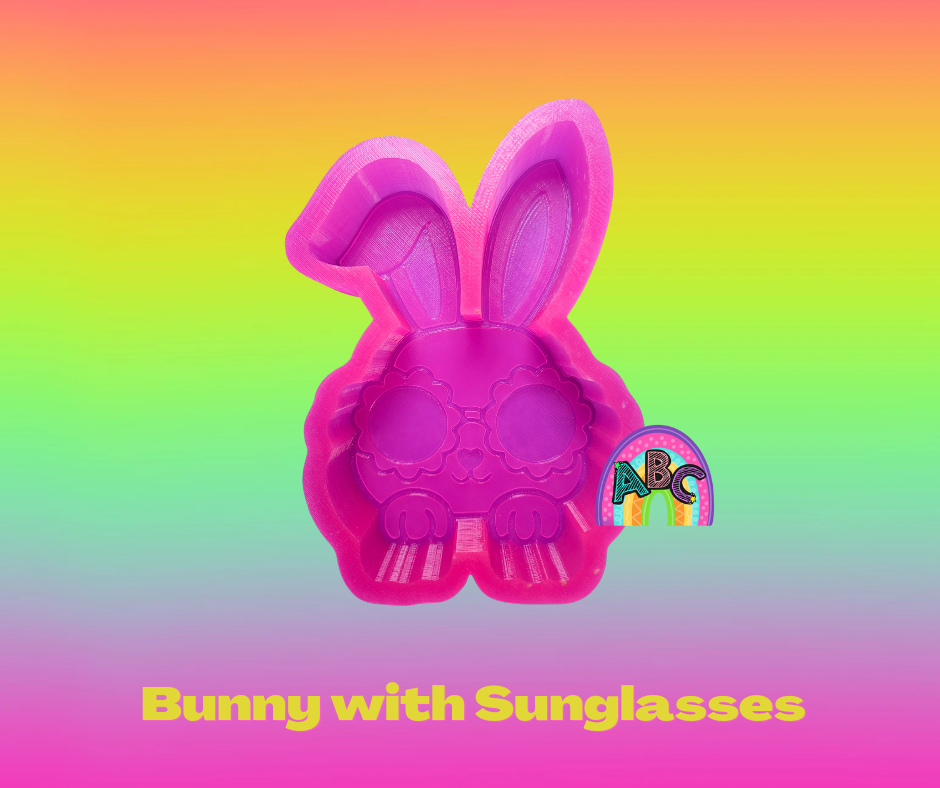 Bunny with Sunglasses Silicone Mold