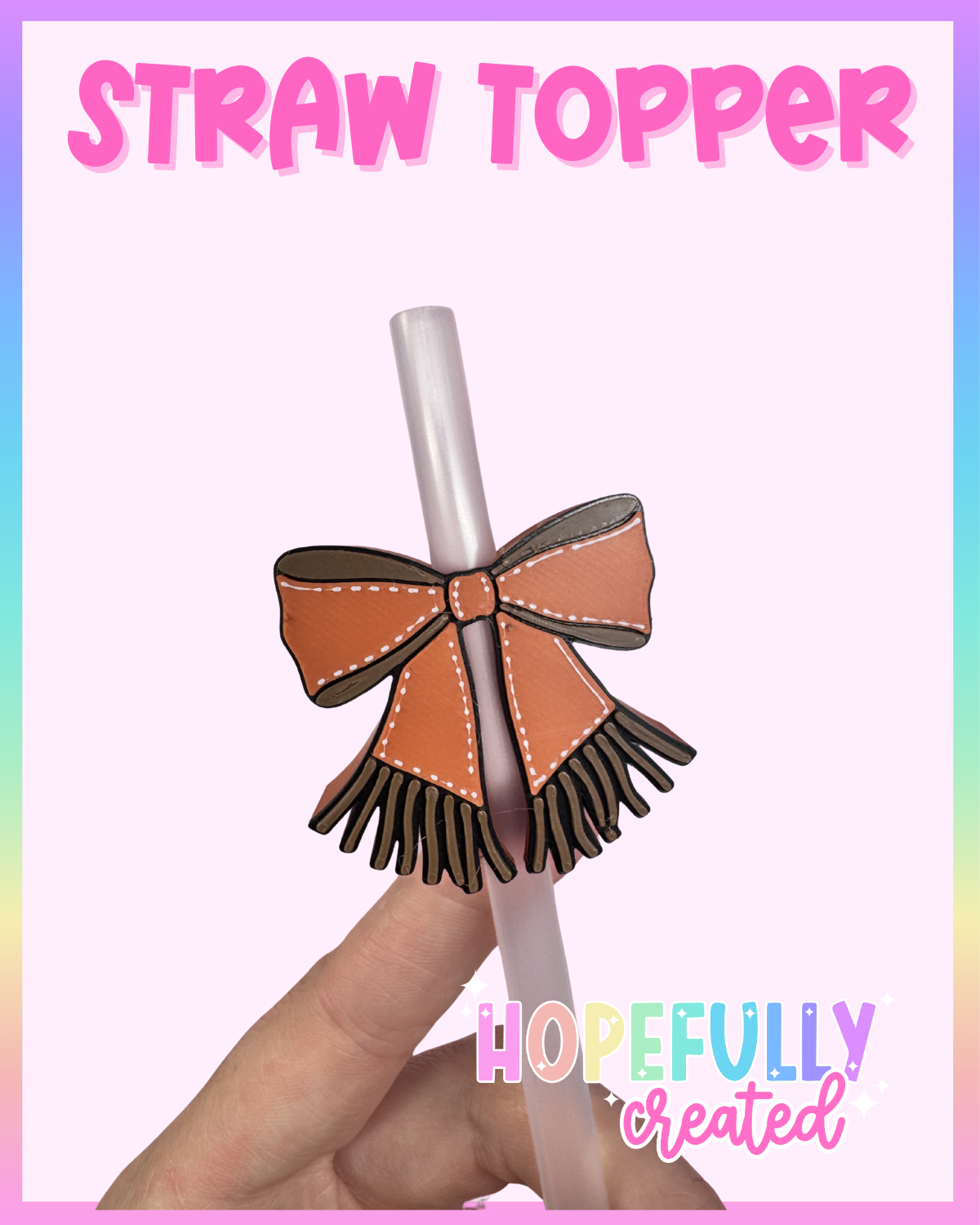 Western Bow Straw Topper