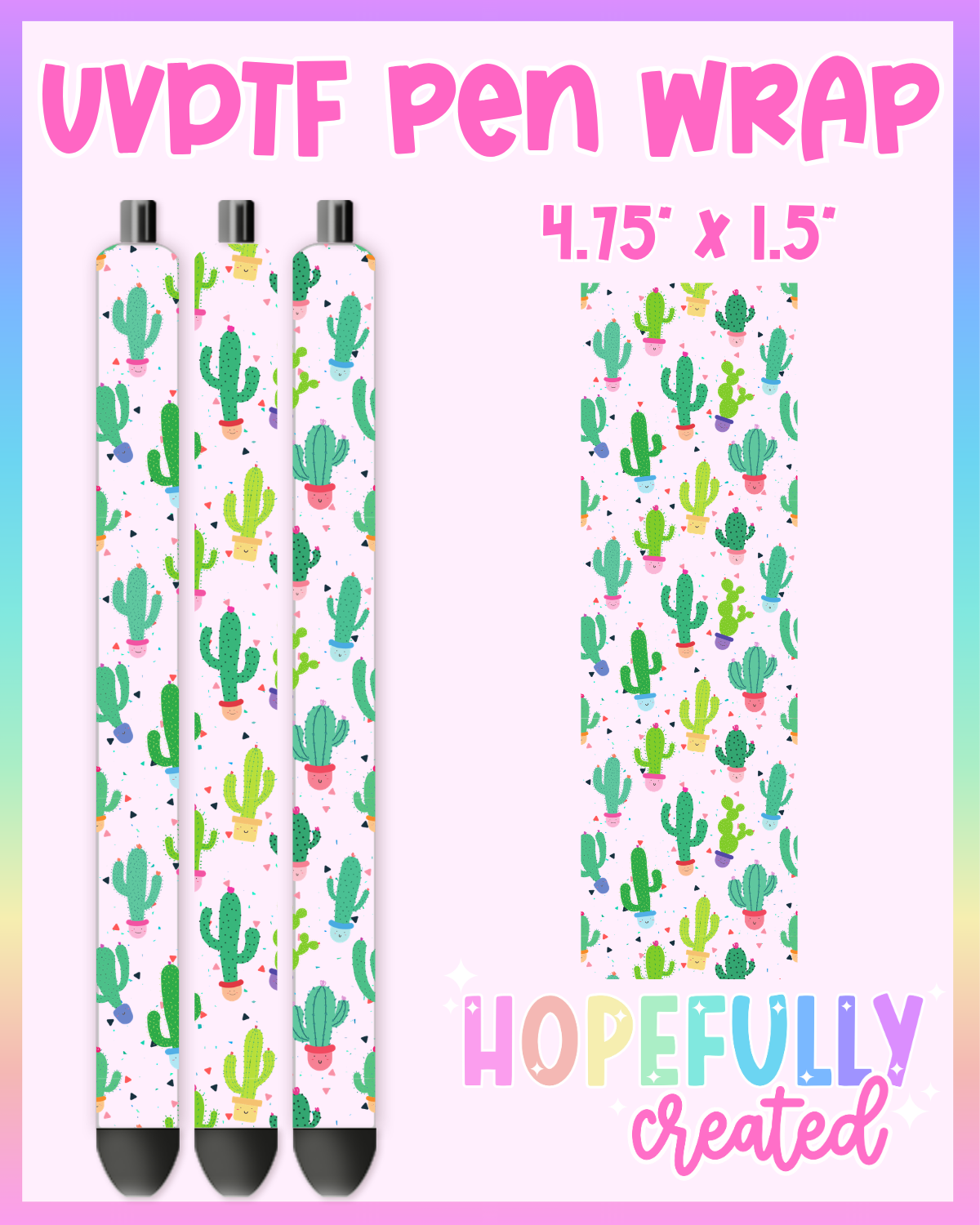 Cactus UVDTF Pen Wrap