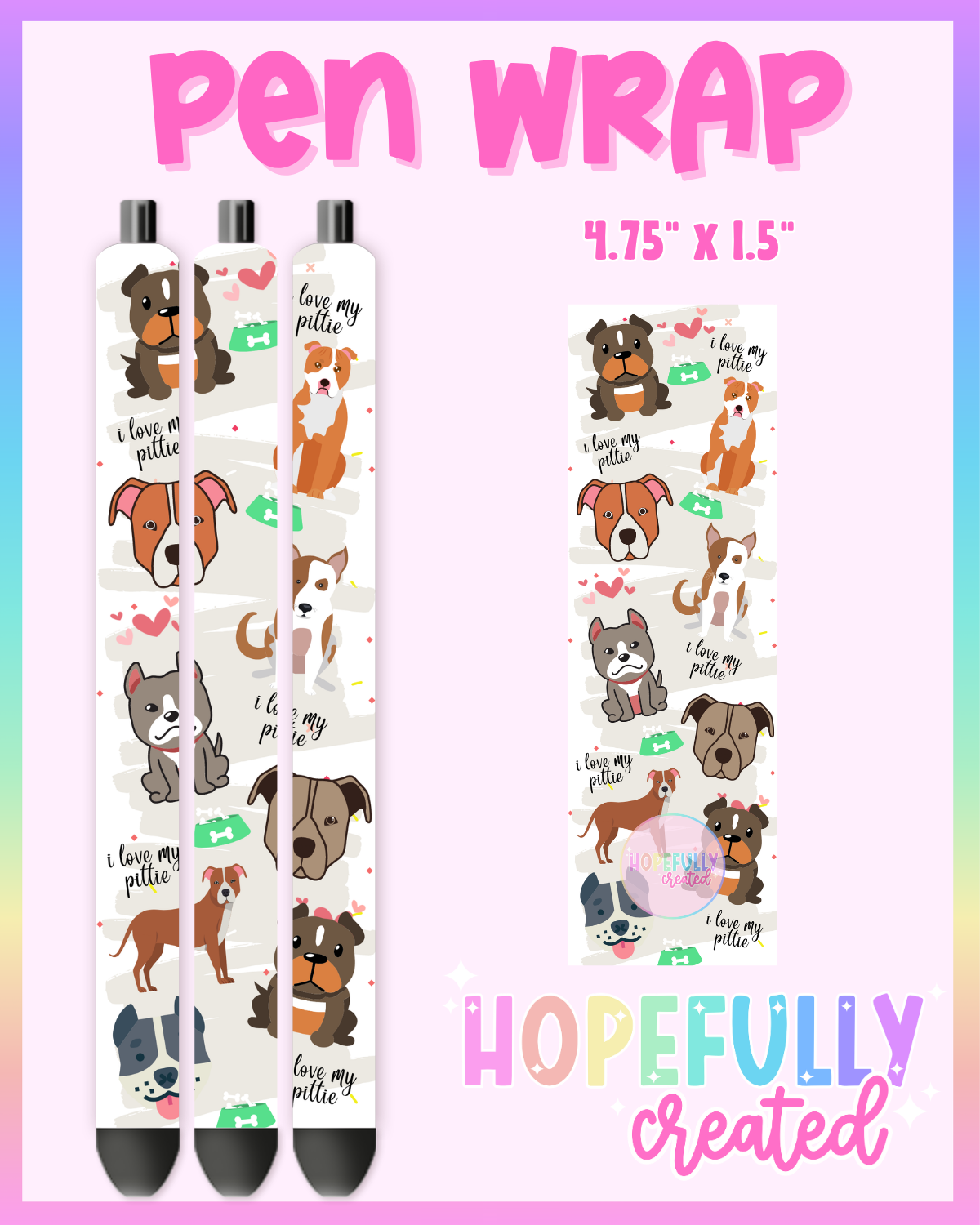 Pittie Pen Wrap- 4567