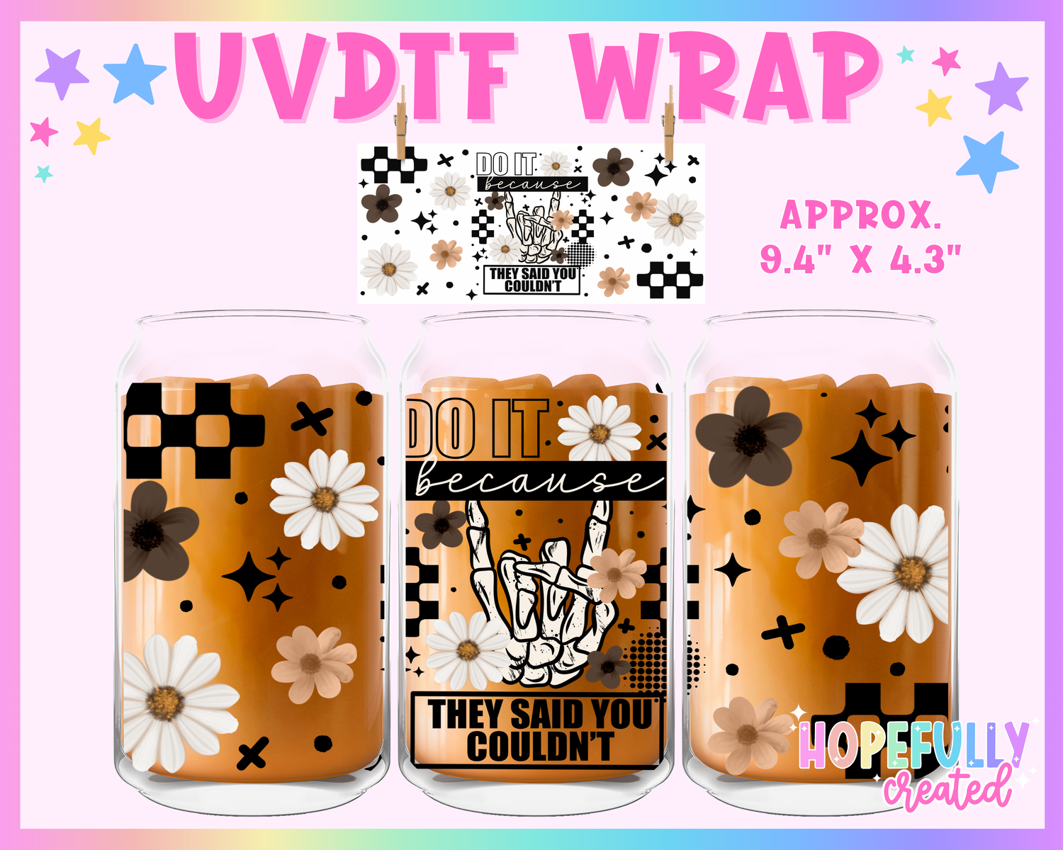 Do It UVDTF Glass Can Wrap