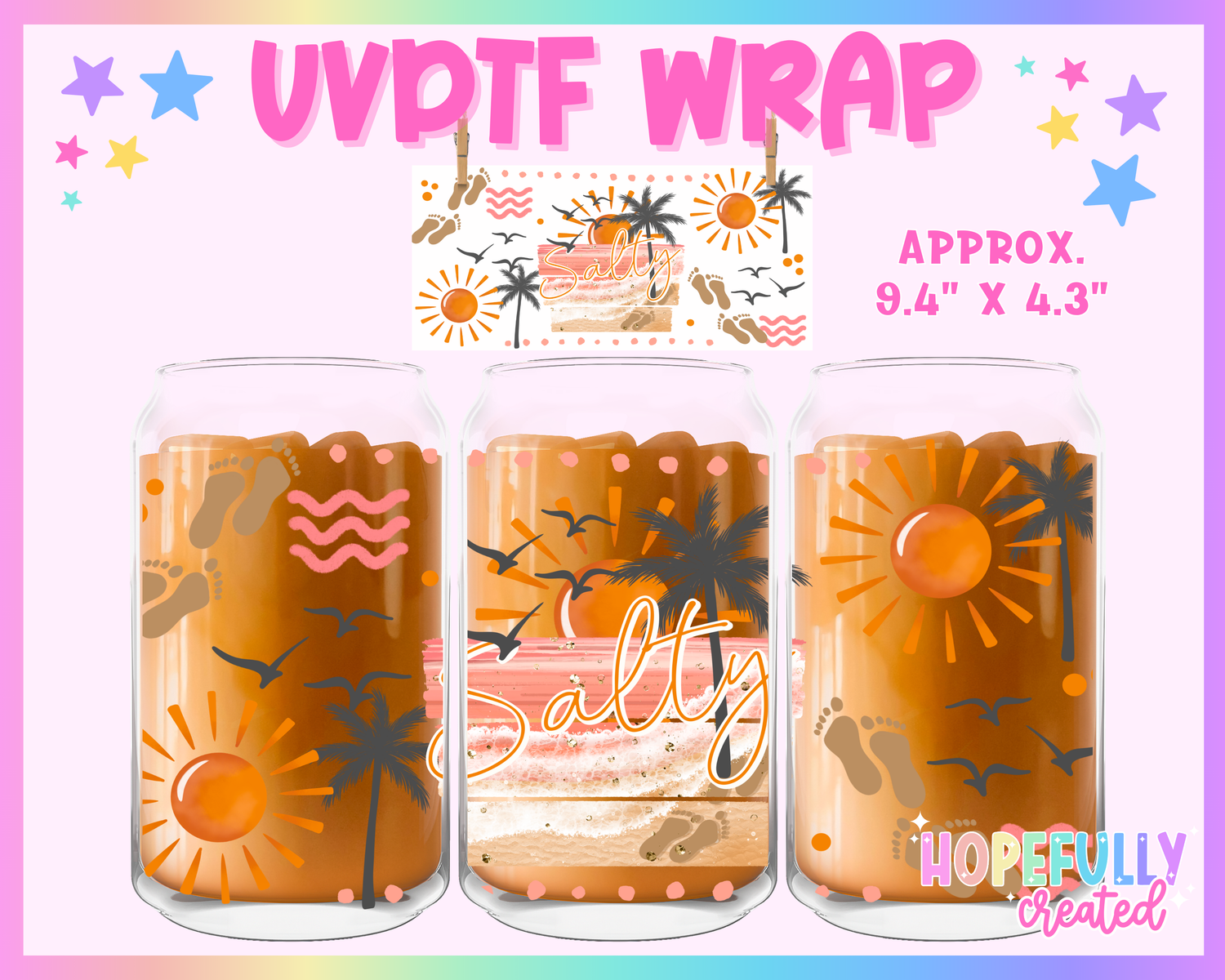Salty UVDTF Glass Can Wrap