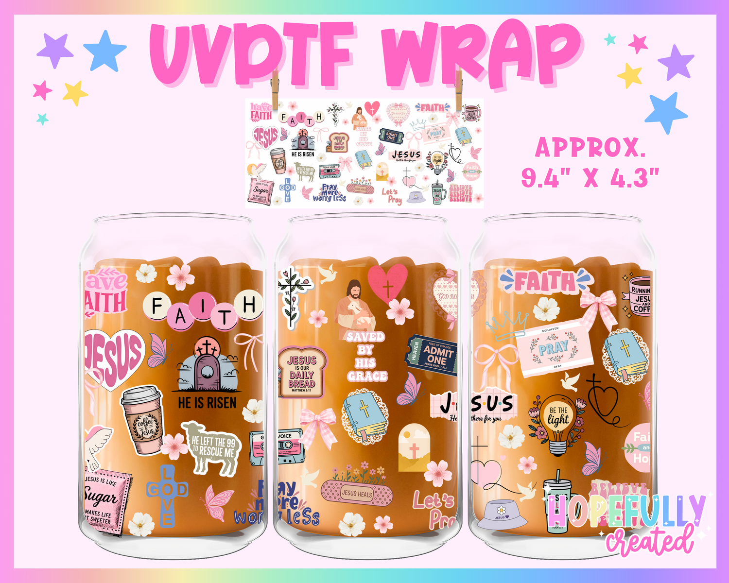 Faith UVDTF Glass Can Wrap