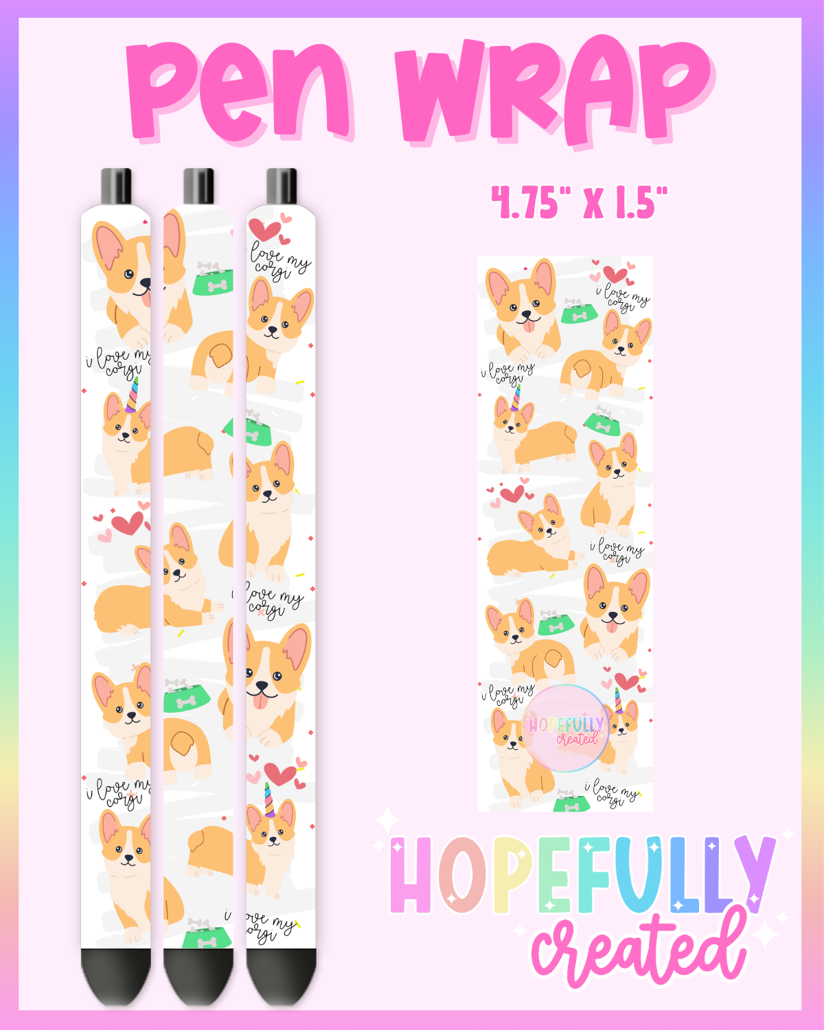 Corgi Pen Wrap- 4572