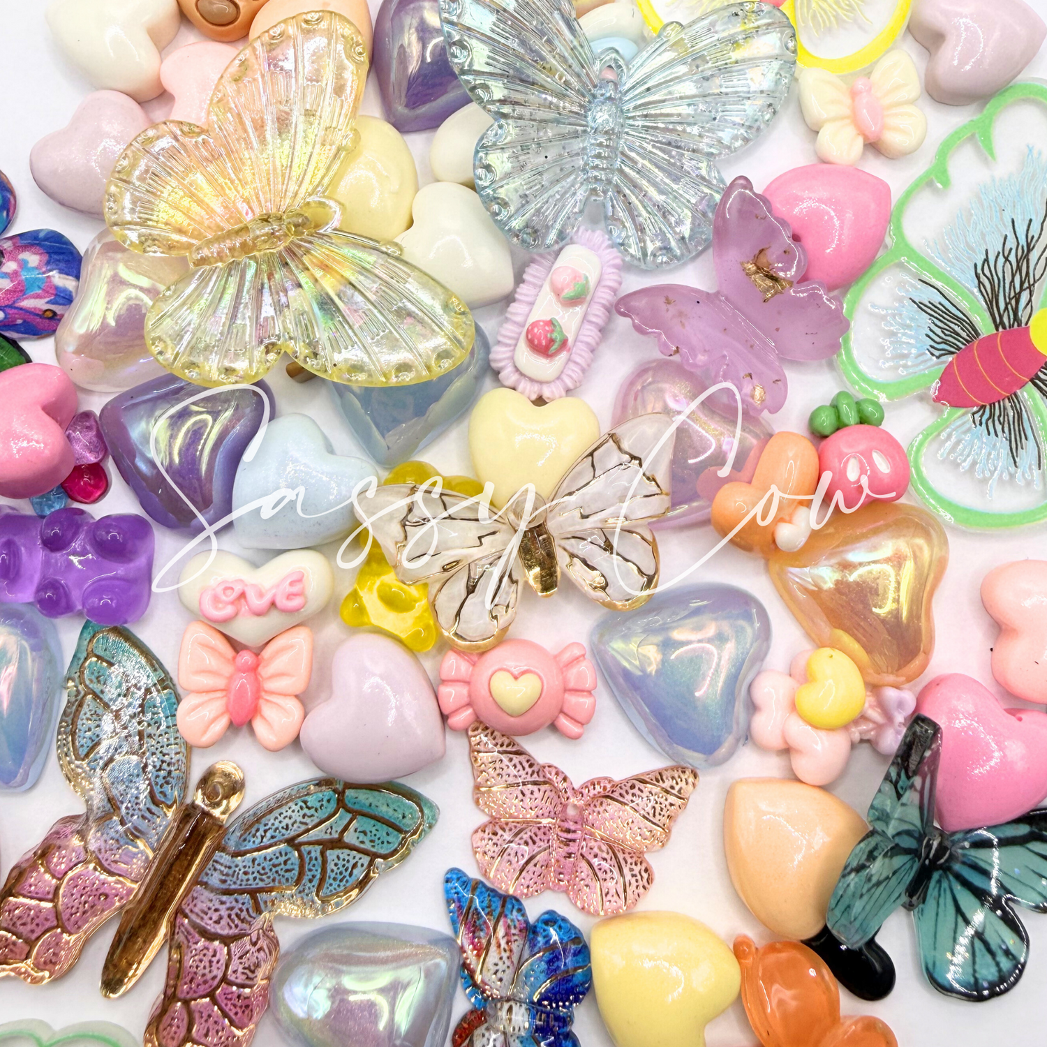HEARTS AND BUTTERFLIES CHARMS (2oz Bag)