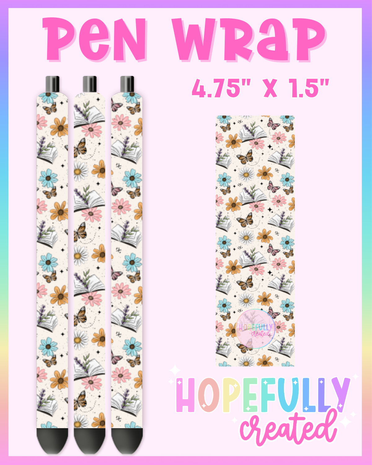 Floral Books Vinyl Collection - 3675