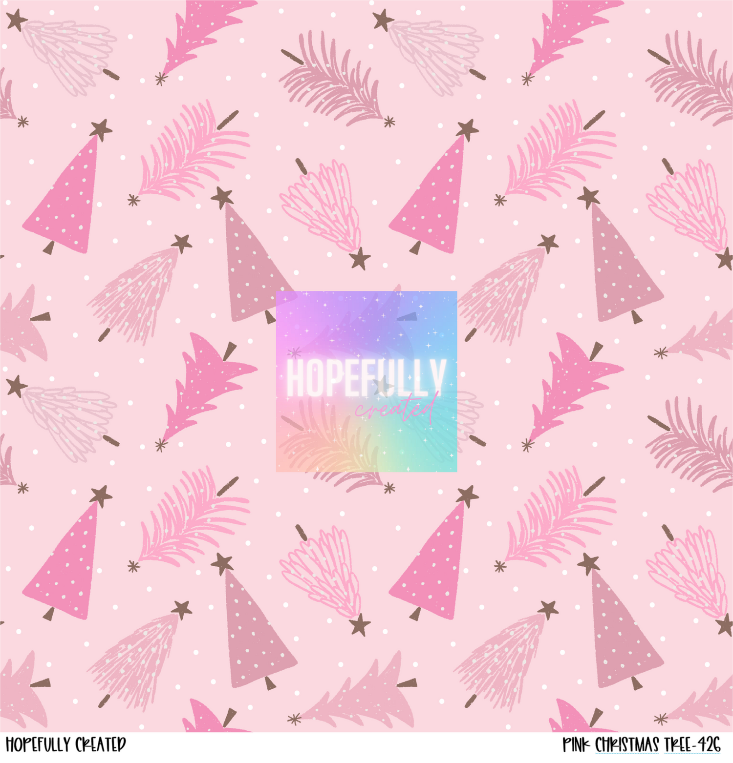 Pink Christmas Trees Vinyl Collection- 426