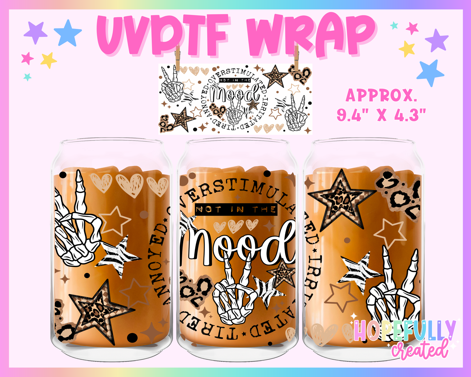 Mood UVDTF Glass Can Wrap