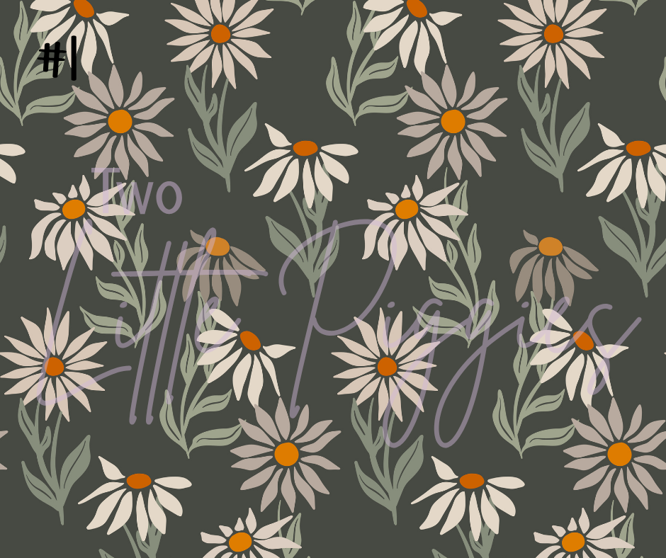 Printed Vinyl - Retro Floral