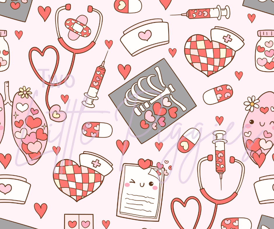 Printed Vinyl - Valentine - Nurse
