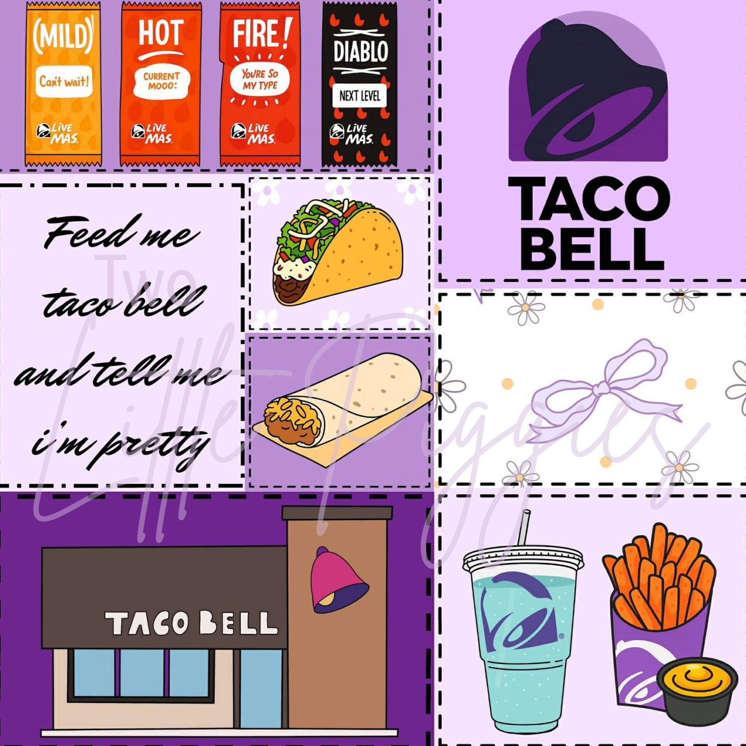 Printed Vinyl - Patchwork - Taco Bell