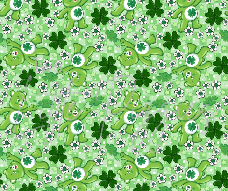 Printed Vinyl - St. Patrick's - Carebear
