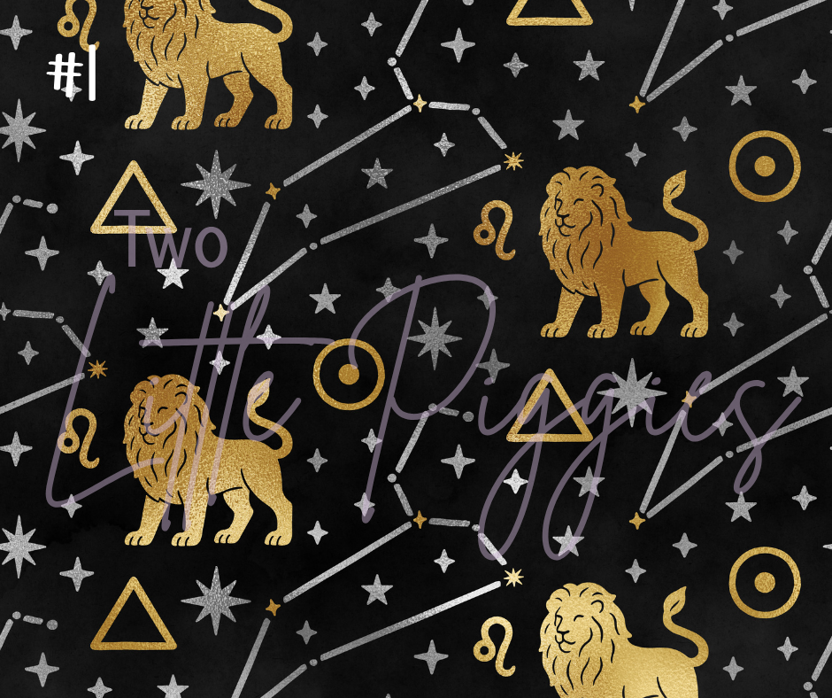 Printed Vinyl - Leo - Black and Gold