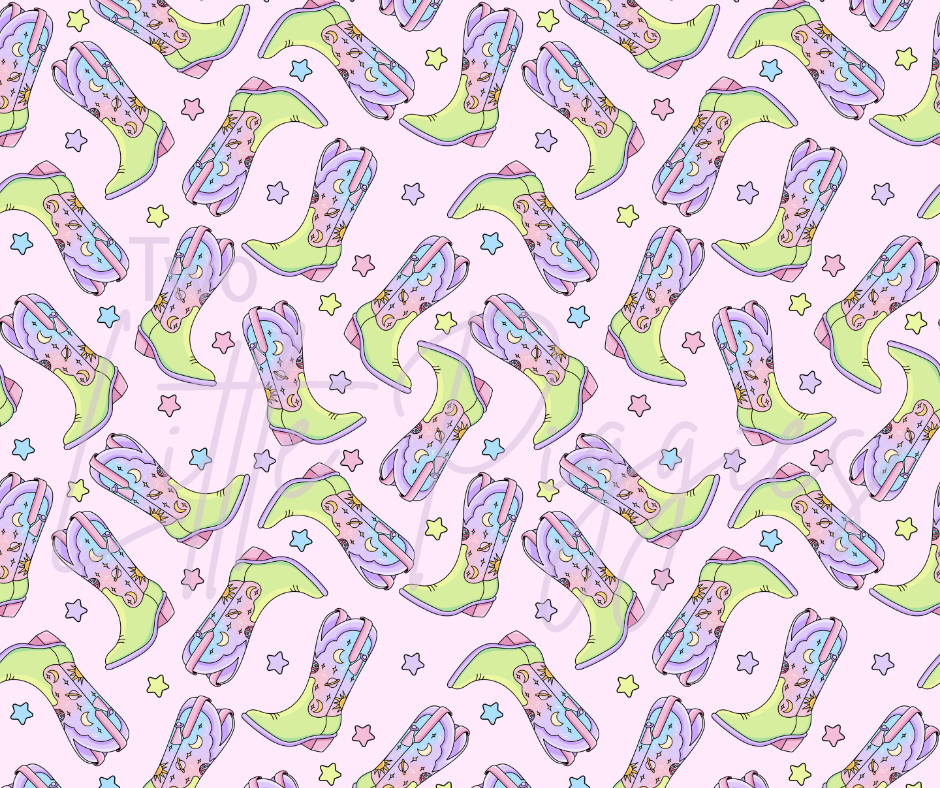 Printed Vinyl - Space Cowgirl Boots