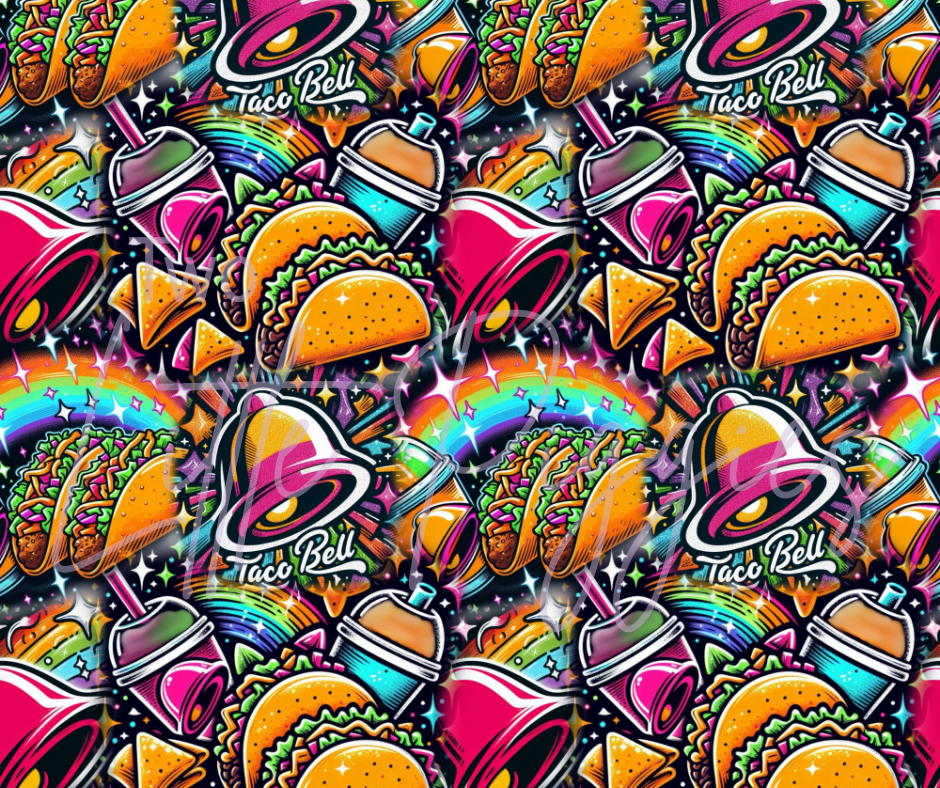 Printed Vinyl - Taco Bell Doodle
