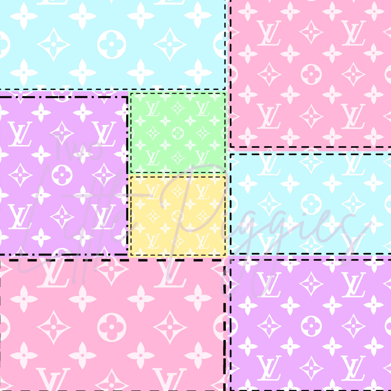 Printed Vinyl -Patchwork - Spring LV