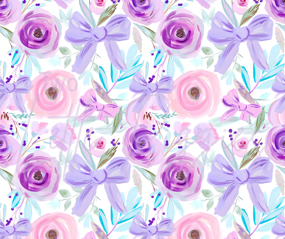 Printed Vinyl - Springtime Flowers and Bows