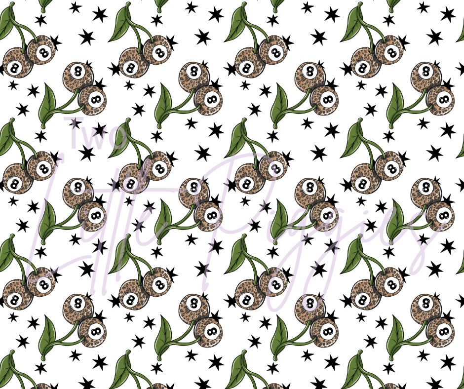 Printed Vinyl - Leopard Cherry 8 Ball