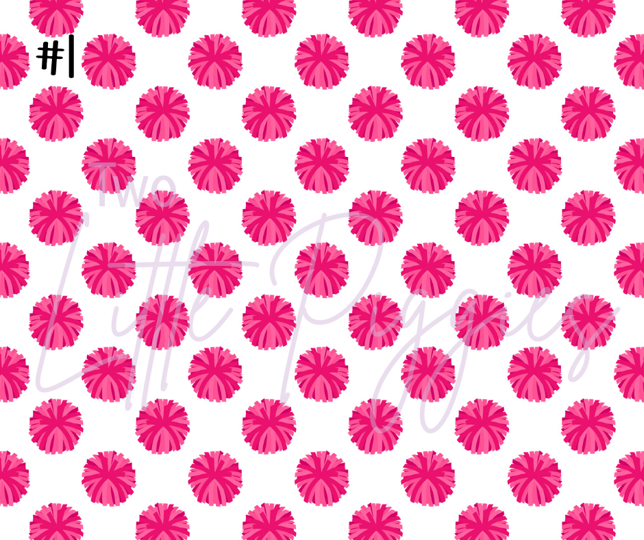 Printed Vinyl - Cheer - Pink and Navy