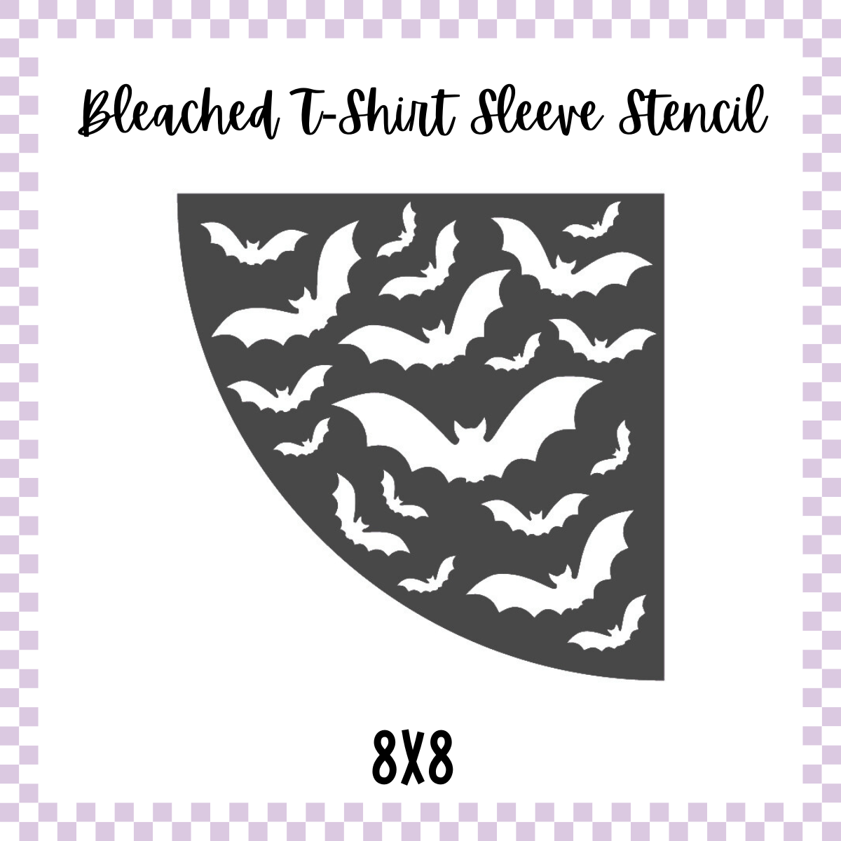 Bleached Tshirt Stencil - Bats
