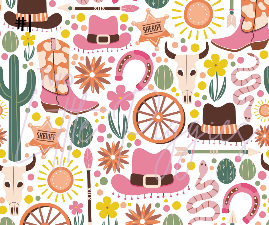 Printed Vinyl - Western Cowgirl
