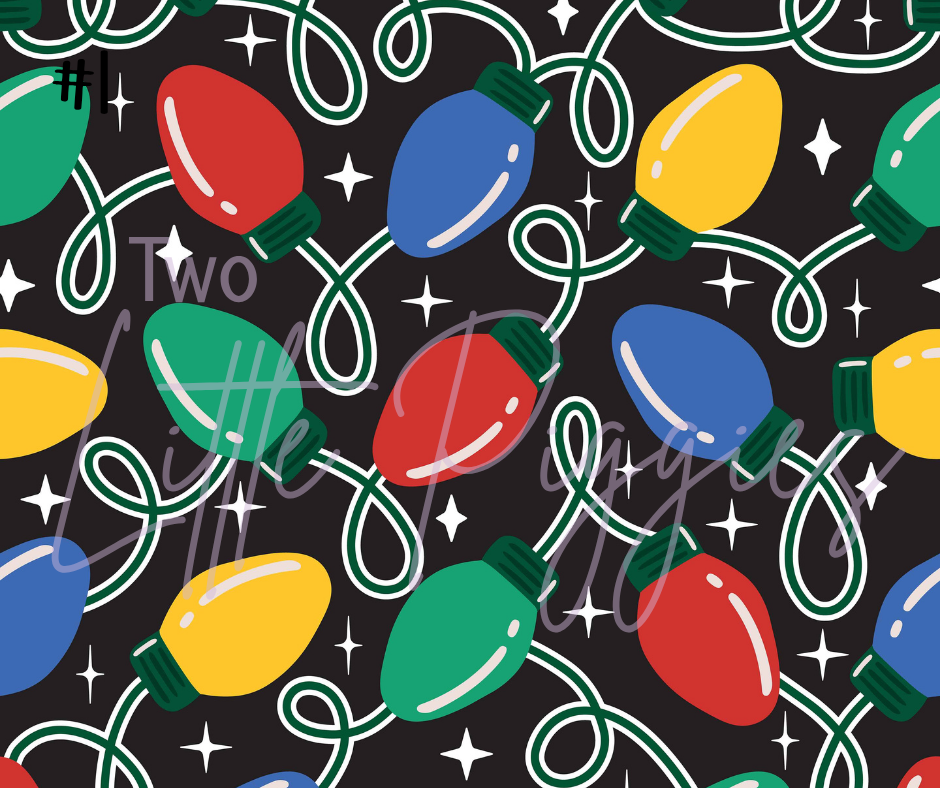 Printed Vinyl - Christmas Lights