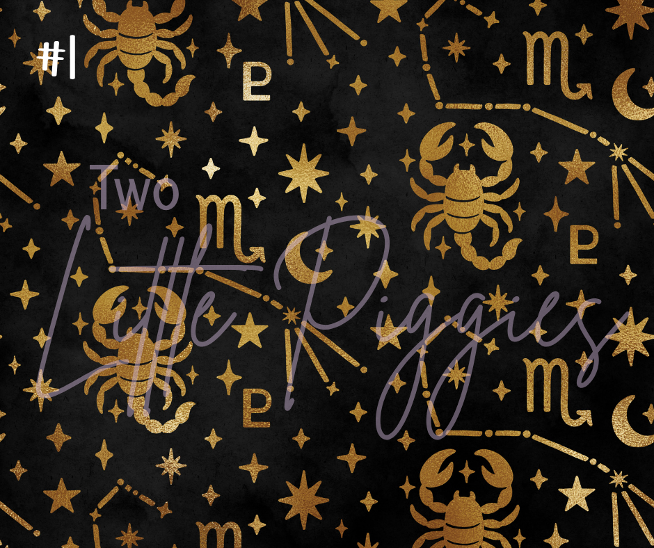 Printed Vinyl - Scorpio - Black and Gold