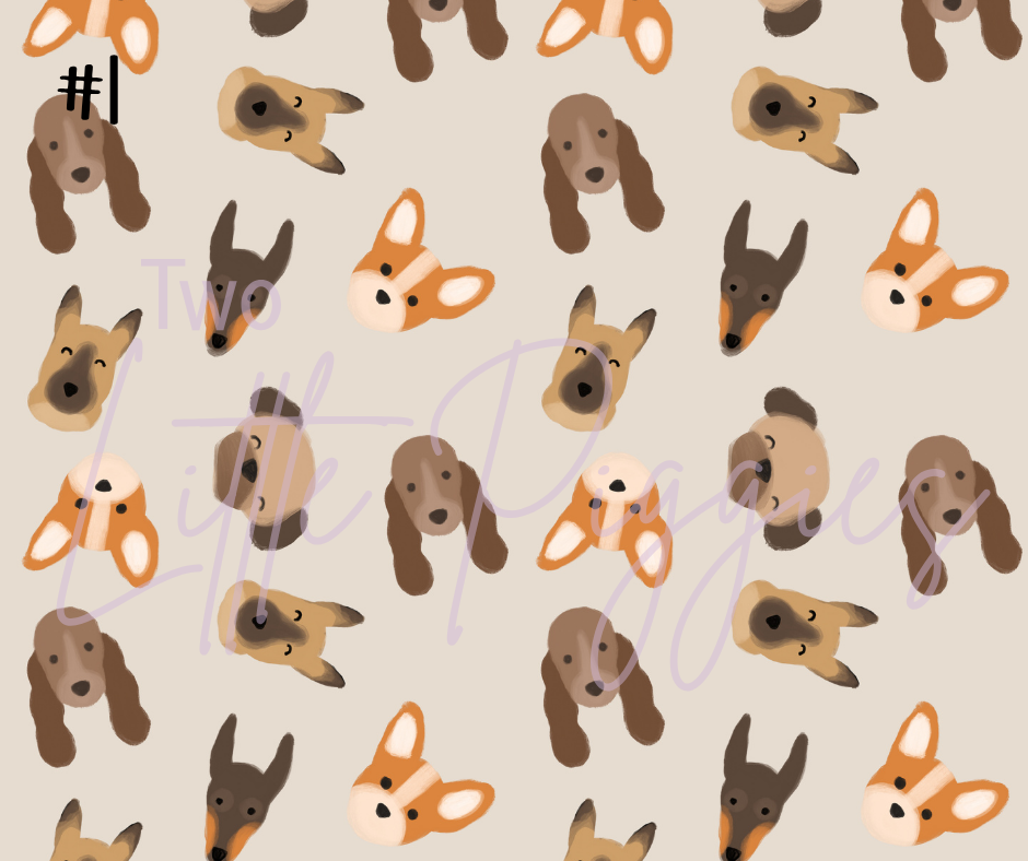 Printed Vinyl - Cute Dogs